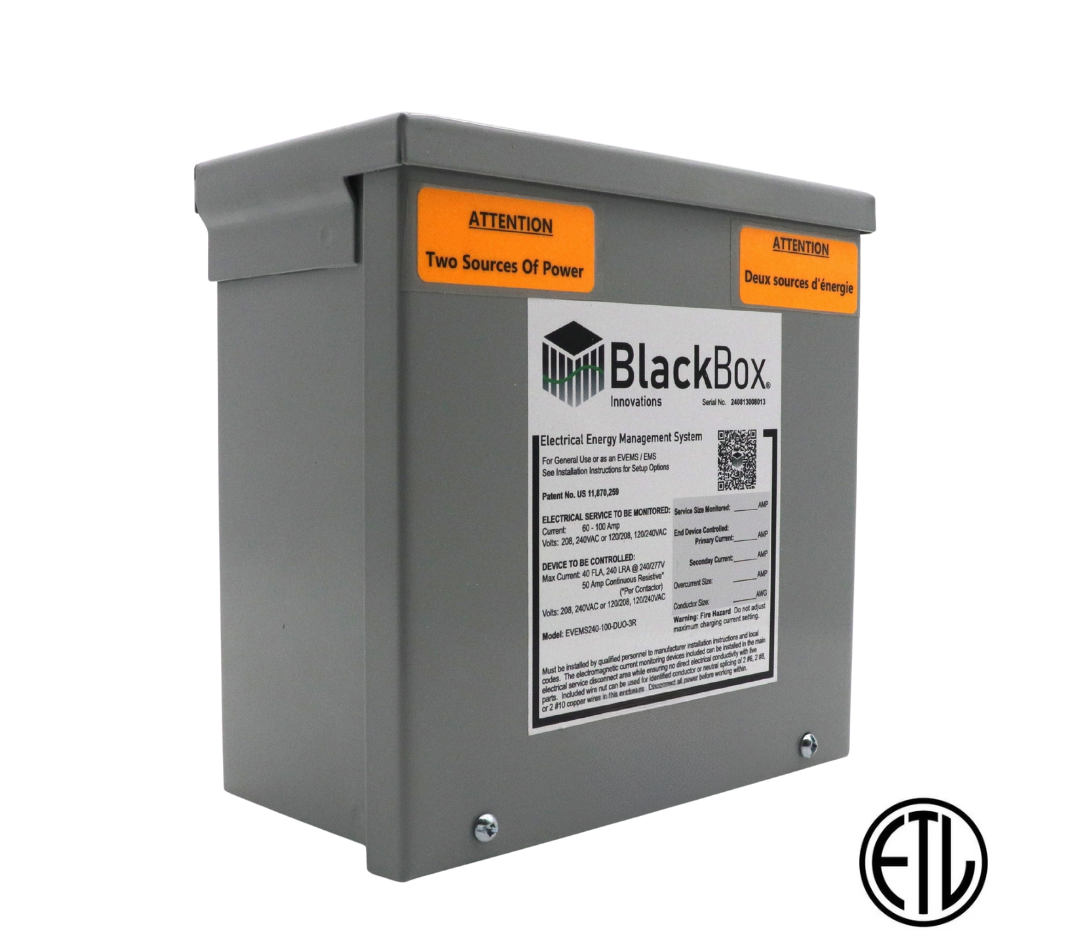 Gestor de energía dual para tamaños de servicio de 60 A a 100 A y hasta DOS dispositivos finales