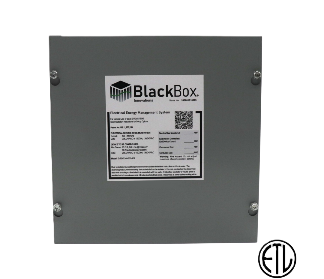 Energy Manager for Service Sizes 125 - 200A, and up to a 80A EV Charger or 90A End Device.