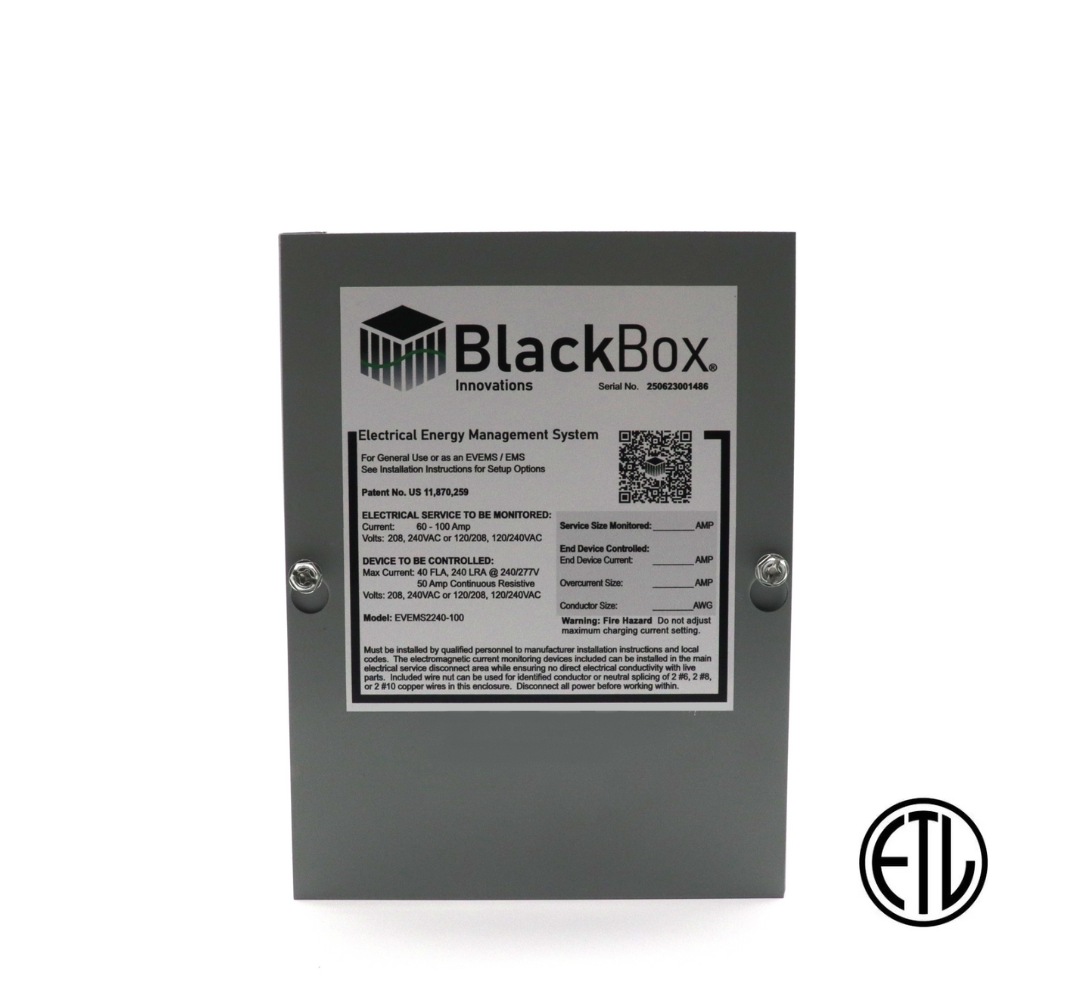 Energy Manager for Service Sizes 60 - 100A and up to a 60A Charger or End Device