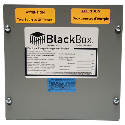 Dual Energy Manager for Service Sizes 60A - 100A, and up to TWO End Devices