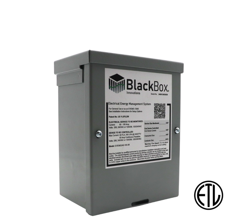 EVEMS 100A Energy Manager | Supports 48A EV Charger | Black Box Innovations