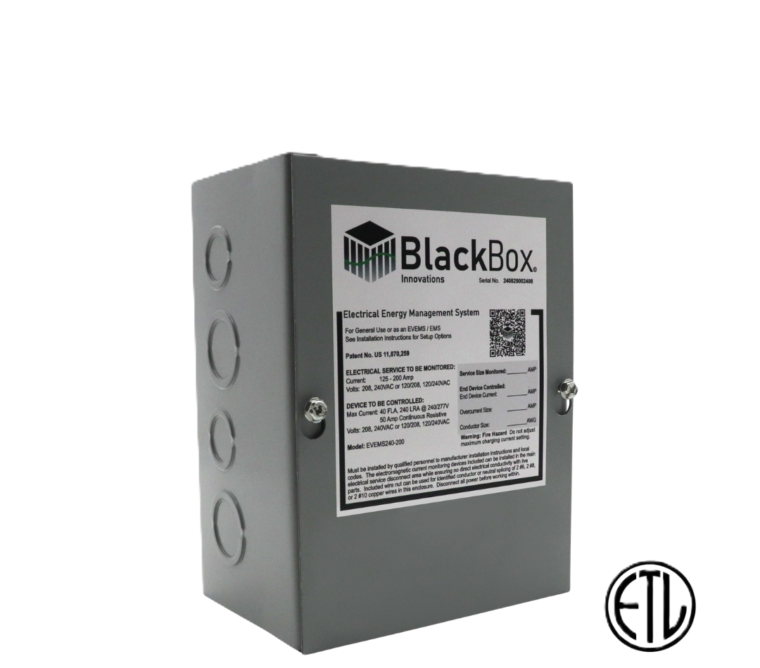 Energy Manager for Service Sizes 125 - 200A, and up to a 60A Charger or End Device